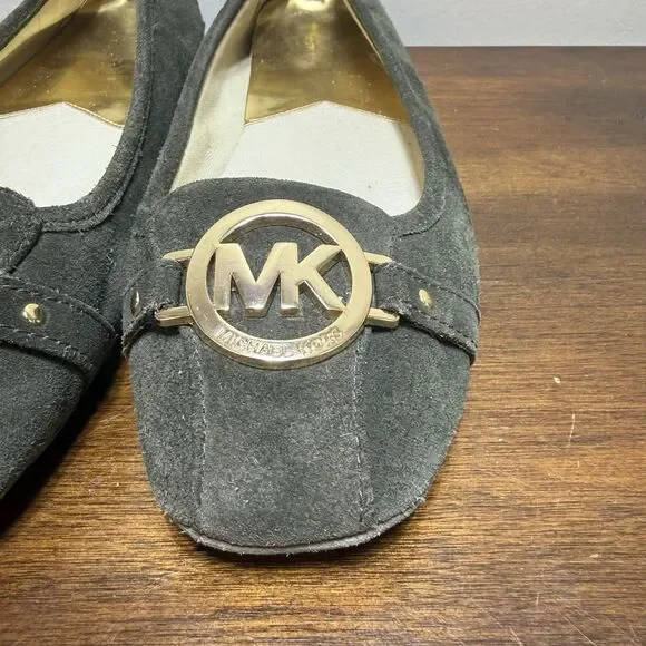 Michael Kors Fulton Moccasins Flats Woman Size 10M- Olive Green Suede Leather - Picture 3 of 5